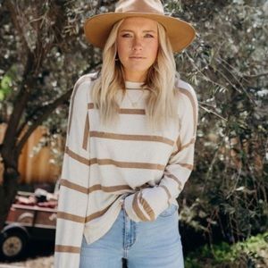 CJLA Jayden pullover cream and taupe